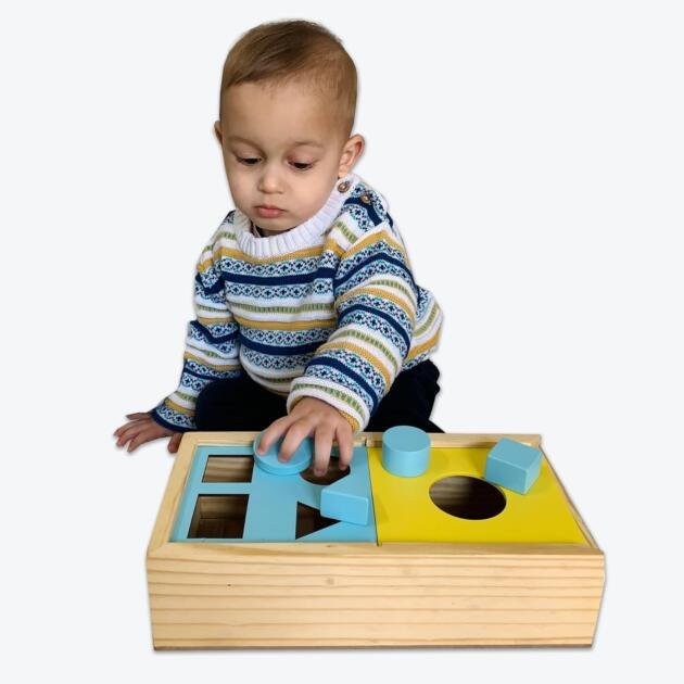Color & Shape Sorter Toy for Kids 1–3 Years | Montessori Wooden Puzzle for Toddlers